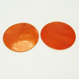 Přírodní perleť, oranžová, 40mm (2ks/bal)