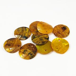 Přírodní perleť, žlutá, 15mm (10ks/bal)