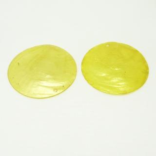 Přírodní perleť, žlutá, 40mm (2ks/bal)