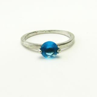 Prsten s modrým kamínkem, 17mm