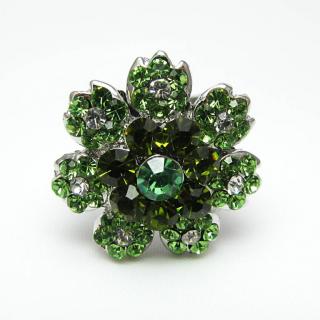 Prsten vykládaný kamínky Barva: Zelená