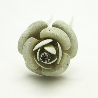 Růže s kamínkem, 30mm, vlásenka