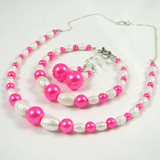 Růžové a bílé perličky