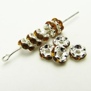 Šatonové rondelky, oranžové, 3x6mm (5ks/bal)