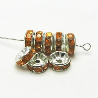 Šatonové rondelky, oranžové, 3x8mm (5ks/bal)