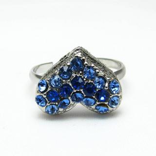 Srdíčko s broušenými kamínky Barva: Modrá
