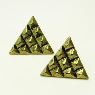Trojůhelníky, náušnice Barva kovu: Mosazná