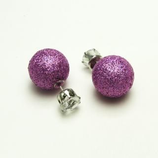 Třpytivé perly s kamínkem Barva: Fialová