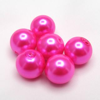 Voskované perly, 12mm (6ks/bal) Barva: Růžová