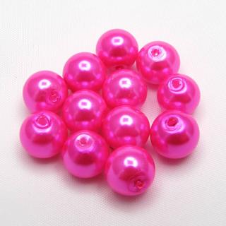 Voskované perly, 8mm (15ks/bal) Barva: Růžová