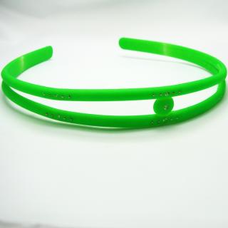 Zářivá čelenka s kamínky Barva: Zelená