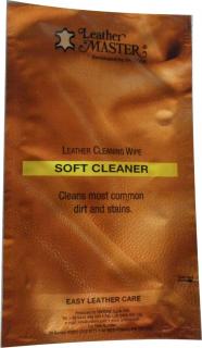 LEATHER SOFT CLEANER Wipe - jednorázová čistící utěrka  (První pomoc-samostatně balená utěrka - jednorázová)