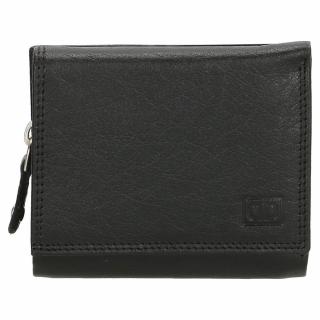 Dámská černá kožená peněženka Double-D 02C414