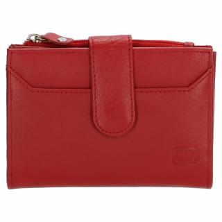 Dámská červená kožená peněženka Double-D 01C417