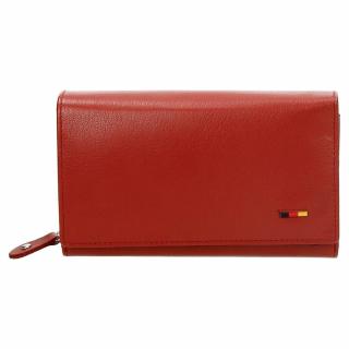 Dámská červená kožená peněženka Double-D 01FL335