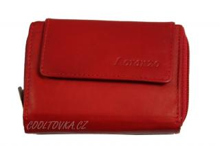 Dámská kožená peněženka Loranzo červená 407