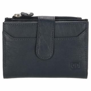Dámská modrá kožená peněženka Double-D 01C417