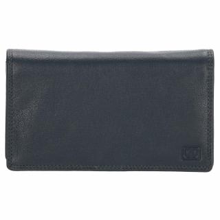 Dámská modrá kožená peněženka Double-D 02C328
