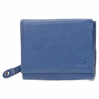 Dámská modrá kožená peněženka Double-D 02C414
