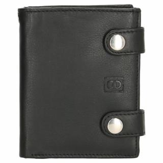 Pánská černá kožená peněženka Double-D 01C203