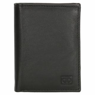 Pánská černá kožená peněženka Double-D 01C205