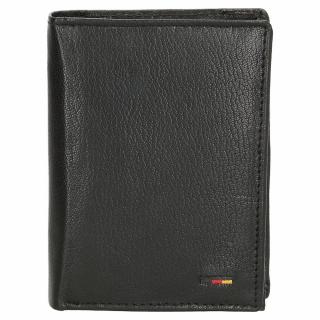Pánská černá kožená peněženka Double-D 01FL2