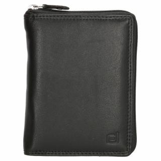 Pánská černá kožená peněženka Double-D 01S413
