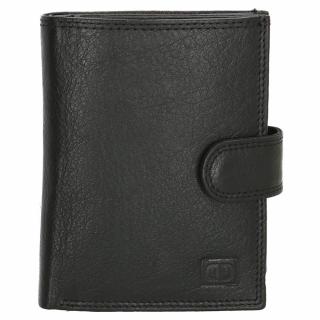Pánská černá kožená peněženka Double-D 02C204