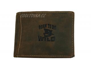 Pánská hnědá kožená peněženka Born to be Wild 992