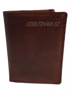 Pánská hnědá kožená peněženka Fashion 4U 306 hnědá