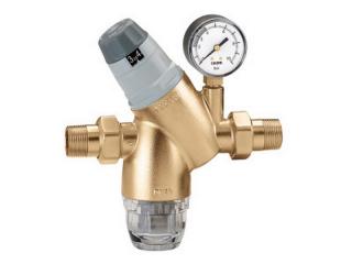 CALEFFI 5351 - Regulátor tlaku vody s filtrem 3/4" PN25, 1 - 6 BAR 40°C  s manometrem