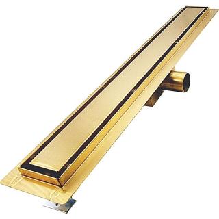 Celonerezový sprchový žlab zlatý 70 cm  včetně roštu