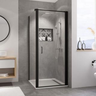 D1 Kombi Black 90x90x190 cm - čtvercová sprchová zástěna  Lze instalovat na vaničku nebo přímo na podlahu