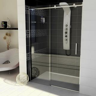 DRAGON sprchové dveře 1100mm  čiré bezpečnostní sklo 8 mm s povrchovou úpravou COATED GLASS. Výška dveří je 200 cm + Odstraňovač vodního kamene