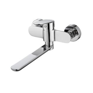 Dřezová nástěnná baterie, Viana, 150 mm, s ramínkem plochým rovným 200 mm, chrom  VELMI KVALITNÍ POVRCHOVÁ ÚPRAVA A SPOLEHLIVOST