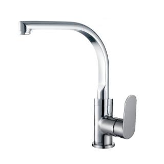 Dřezová stojánková mimoúrovňová baterie, Viana, s ramínkem nad pákou, výška 306 mm, chrom (CBE20103)  Oblý design s vodorovnou pákou
