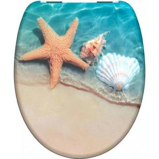 Duroplastové sedátko Beach 82196  se zpomalovacím mechanismem SOFT-CLOSE  Dodáváno včetně montážní sady