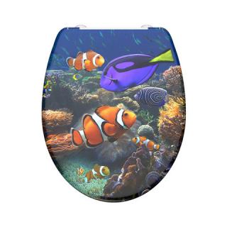 Duroplastové sedátko Sea life 82372 se zpomalovacím mechanismem SOFT-CLOSE  Dodáváno včetně montážní sady