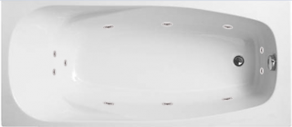 Hydromasážní obdélníková akrylátová vana Hydro Pneu - 150x70 cm  součástí vany je odtokový komplet + čistič a konstrukce