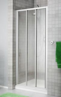 LOW - posuvné trojdílné sprchové dveře 94-100x180 cm  Lze instalovat na vaničku nebo přímo na podlahu Výplň: plast voda