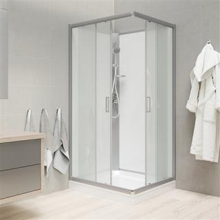 Mereo CK34172MW Sprchový box bez stříšky čtvercový 80x80x204 cm