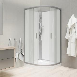 Mereo CK35172MW Sprchový box bez stříšky čtvrtkruh 80x80x203 cm