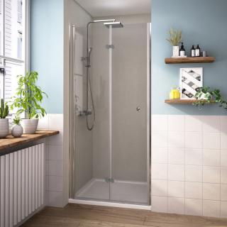 MISTRAL 80 - zalamovací sprchové dveře do niky 76-81 cm  možno instalovat na pravou i levou stranu