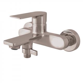 NIL 150mm - metal grey - lesklá Vodovodní baterie vanová NL154.5MGL  ROBUSTNÍ DESIGN S EFEKTNÍM RAMÍNKEM