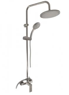NIL - metal grey - lesk - sprchový sloup s hlavovou a ruční sprchou NL182.5/7MGL