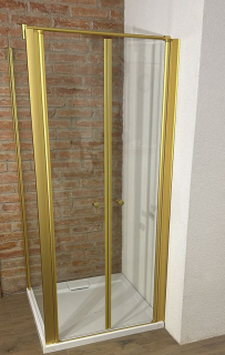 Obdélníkový sprchový kout Komfort kombi GOLD 100 x 90 cm  Sprchový kout lze instalovat na sprchovou vaničku, nebo přímo na rovnou podlahu