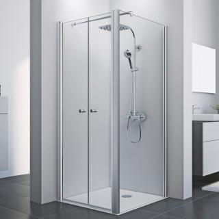 Obdélníkový sprchový kout ROSS Komfort kombi 80 x  100 cm  Sprchový kout lze instalovat na sprchovou vaničku, nebo přímo na rovnou podlahu