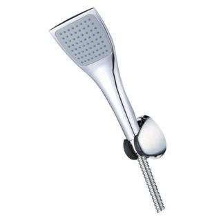 Sprcha jednopolohová, včetně držáku a dvouzámkové nerez sprchové hadice se systémem zabraňujícím překroucení, plast/chrom - CB465Z