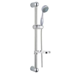 Sprchová souprava, pětipolohová sprcha, dvouzámková hadice, stavitelný držák, mýdlenka, plast/chrom (CB 900A)
