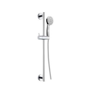 Sprchová souprava, pětipolohová sprcha  dvouzámková nerez hadice, stavitelný držák, plast/chrom (CB900R)